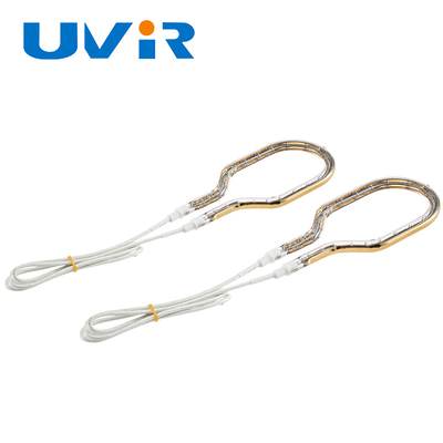 Good price Tubo di lampada di riscaldamento in vetro al quarzo Tubo singolo di lampada a infrarossi circolare rivestito d'oro in linea
