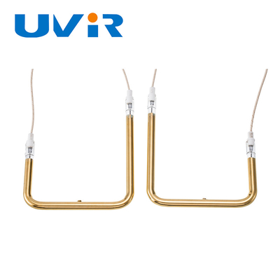 Good price 230V 910With voi tipo parti di U del quarzo del riflettore dell'oro della metropolitana dell'elemento riscaldante in linea