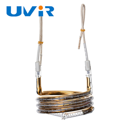 UVIR ha personalizzato il radiatore rivestito 2700w 380v dell'oro di Ring Shaped Heating Element Tube