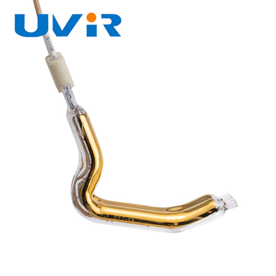 Prezzo buono Tubo di lampada di riscaldamento a infrarossi rivestito d'oro a forma di L 150-6000W in linea