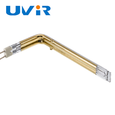 Good price L'oro di plastica dell'elemento riscaldante del tubo del quarzo delle parti del gemello di UVIR ha placcato infrarosso in linea