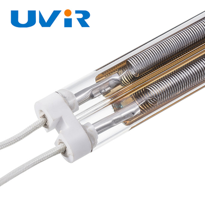 4400W Medium Wave Infrared Lamp Tubo di quarzo rivestito d'oro