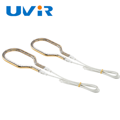 Buon prezzo Rivestimento in oro a onde corte 39-606mm Lampade ad infrarossi a anello Tubo di vetro al quarzo di tungsteno in linea