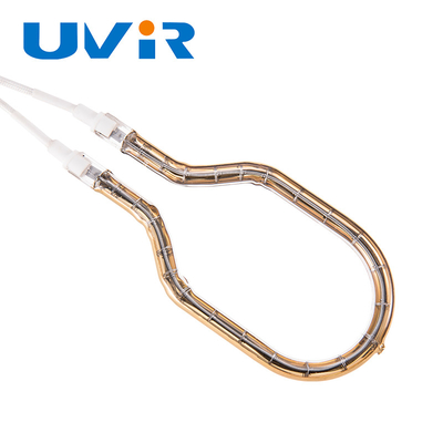 55-575V Voltaggio di ingresso Tubo di quarzo chiaro Lampade ad infrarossi a onde corte con riflettore in oro