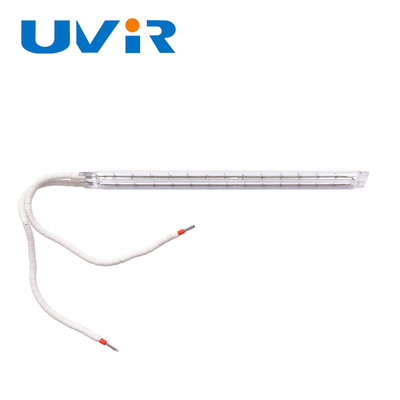 Twin Tube Short Wave Halogen Infrared Heating Lamp Molti tipi di tensione Wattage Lunghezza Cavi di base
