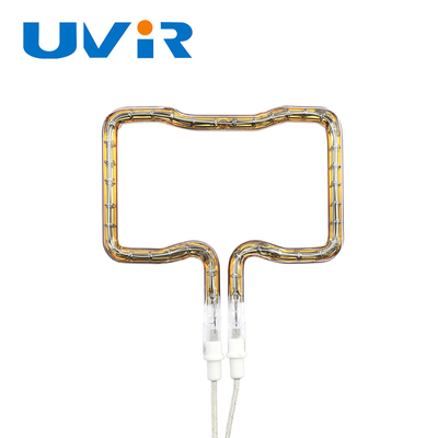 tubo dell'elemento di riscaldamento a infrarossi per il radiatore di riscaldamento rivestito in oro a forma 3D personalizzato UVIR