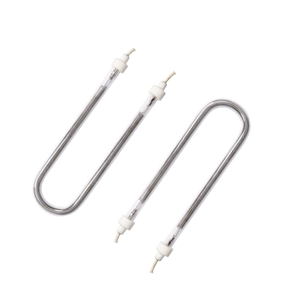 Tubo di quarzo trasparente per lampadina Tubo di calore ad infrarossi di tipo U personalizzabile 200-6000w