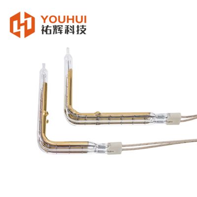 Prezzo buono Industrial Use 1250°C Working Temperature High Purity Quartz Infrared Heating Element and Halogen Heating Tube in linea