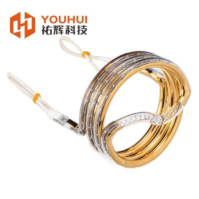Lampada riscaldante al quarzo infrarosso a tubo singolo 3D con rivestimento dorato 8-14mm con durata di 5000-20000 ore, tubo alogeno