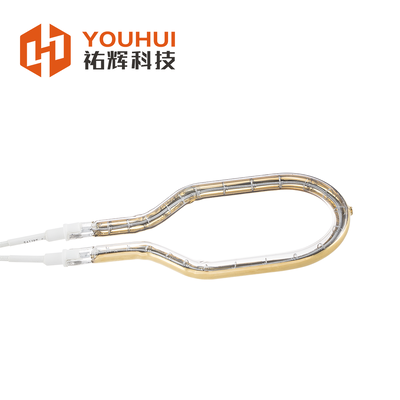 Qualità Lampada a infrarossi ad anello a tubo singolo riflettente in oro per saldatura plastica riscaldatore a infrarossi circolare Fabbrica