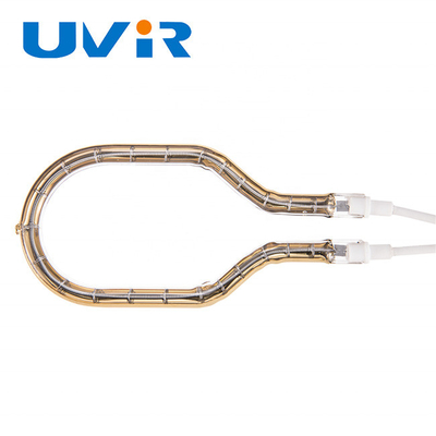 Buon prezzo Unico 230v 2200W anello lampade a infrarossi riflettore oro elemento riscaldante elettrico in linea