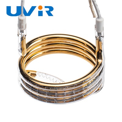 Tubo infrarosso circolare del quarzo del rivestimento dell'oro della lampada di calore di Ir 380V 2700W