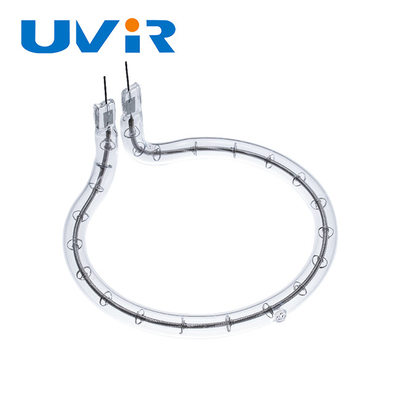 Good price Diametro trasparente ad angolo retto rotondo 161mm di Heater Halogen Tube 2100W IR in linea