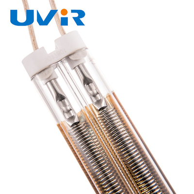 Good price Lampada a tubo riscaldatore a infrarossi con rivestimento in oro 415 V Semi placcato in oro dritto in linea